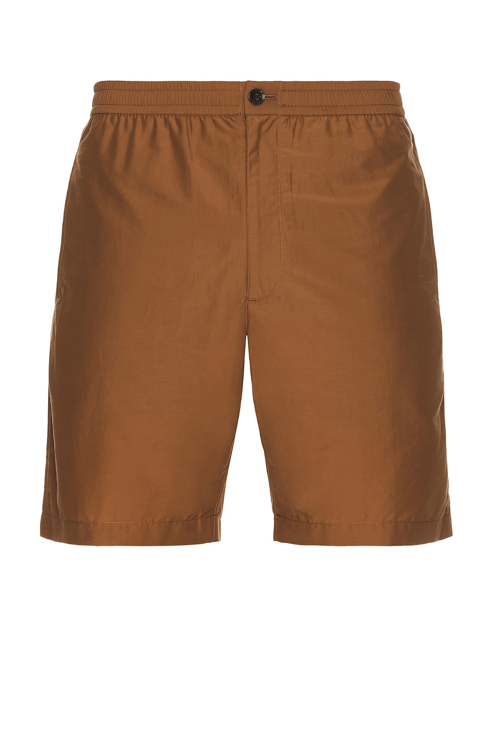 Image 1 of Theory Straight Cut Shorts in Deep Tobacco