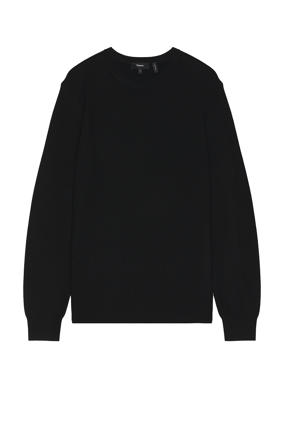 Image 1 of Theory Honey Comb Crewneck Sweater in Black