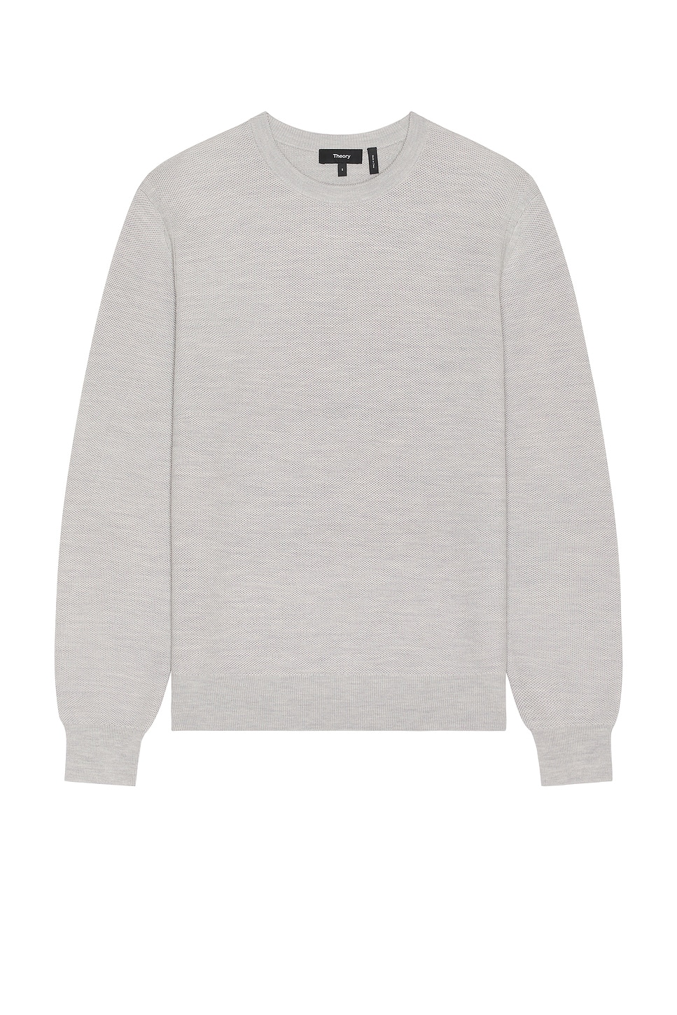 Image 1 of Theory Honey Comb Crewneck Sweater in Vapor Melange