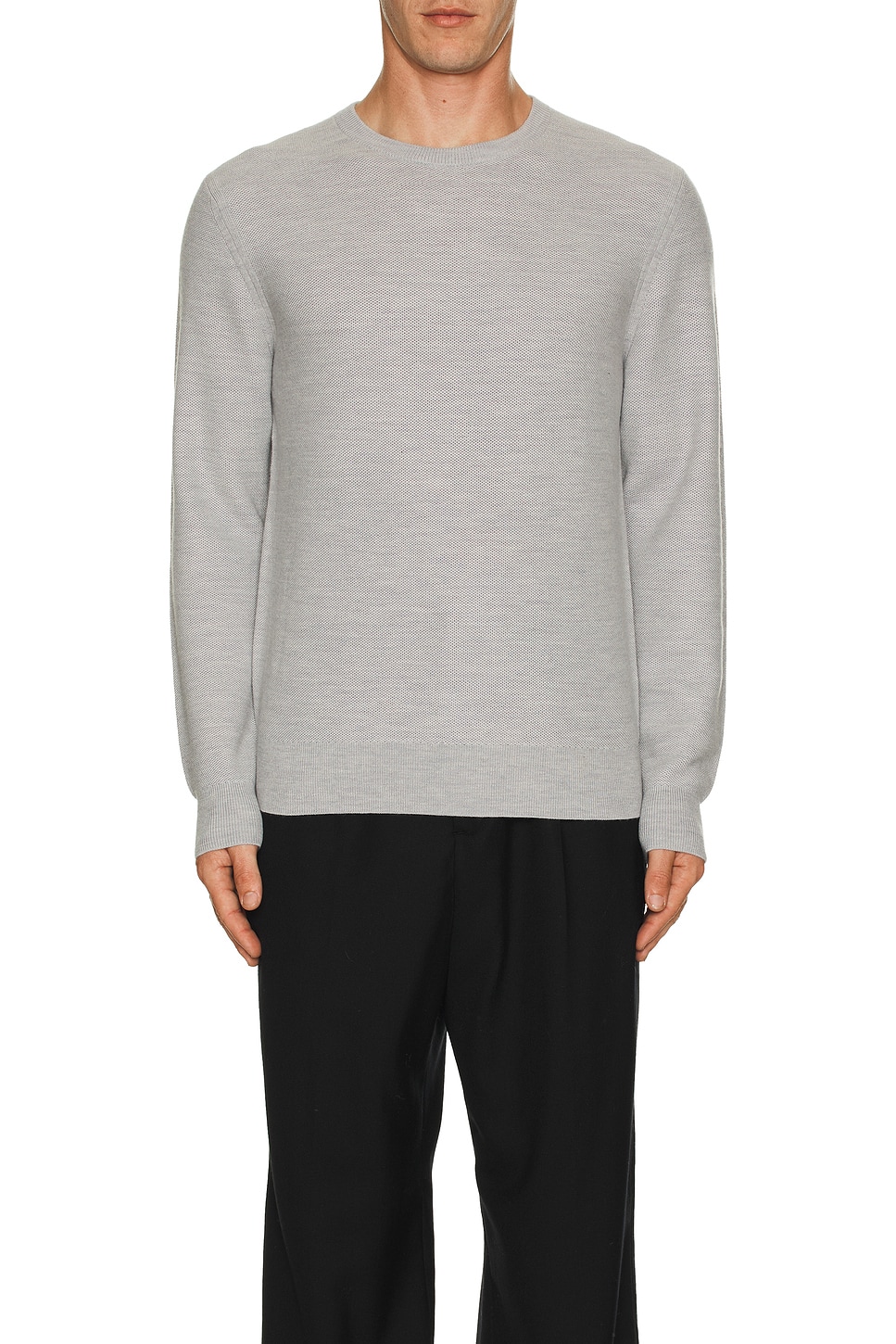 Image 1 of Theory Honey Comb Crewneck Sweater in Vapor Melange