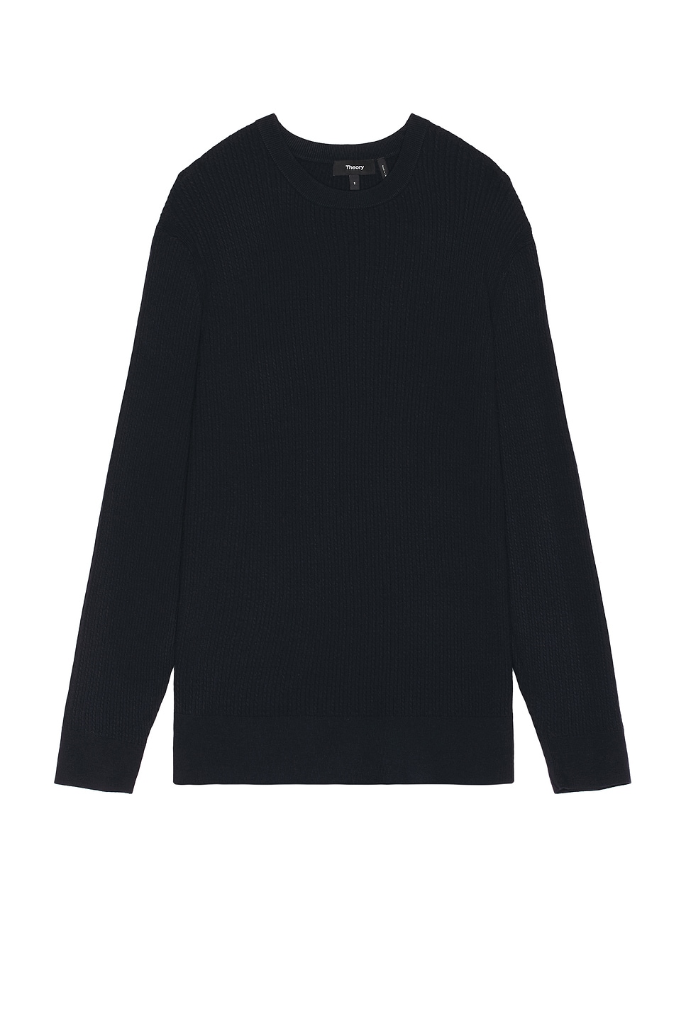 Riland Rib Crewneck Sweater in Navy