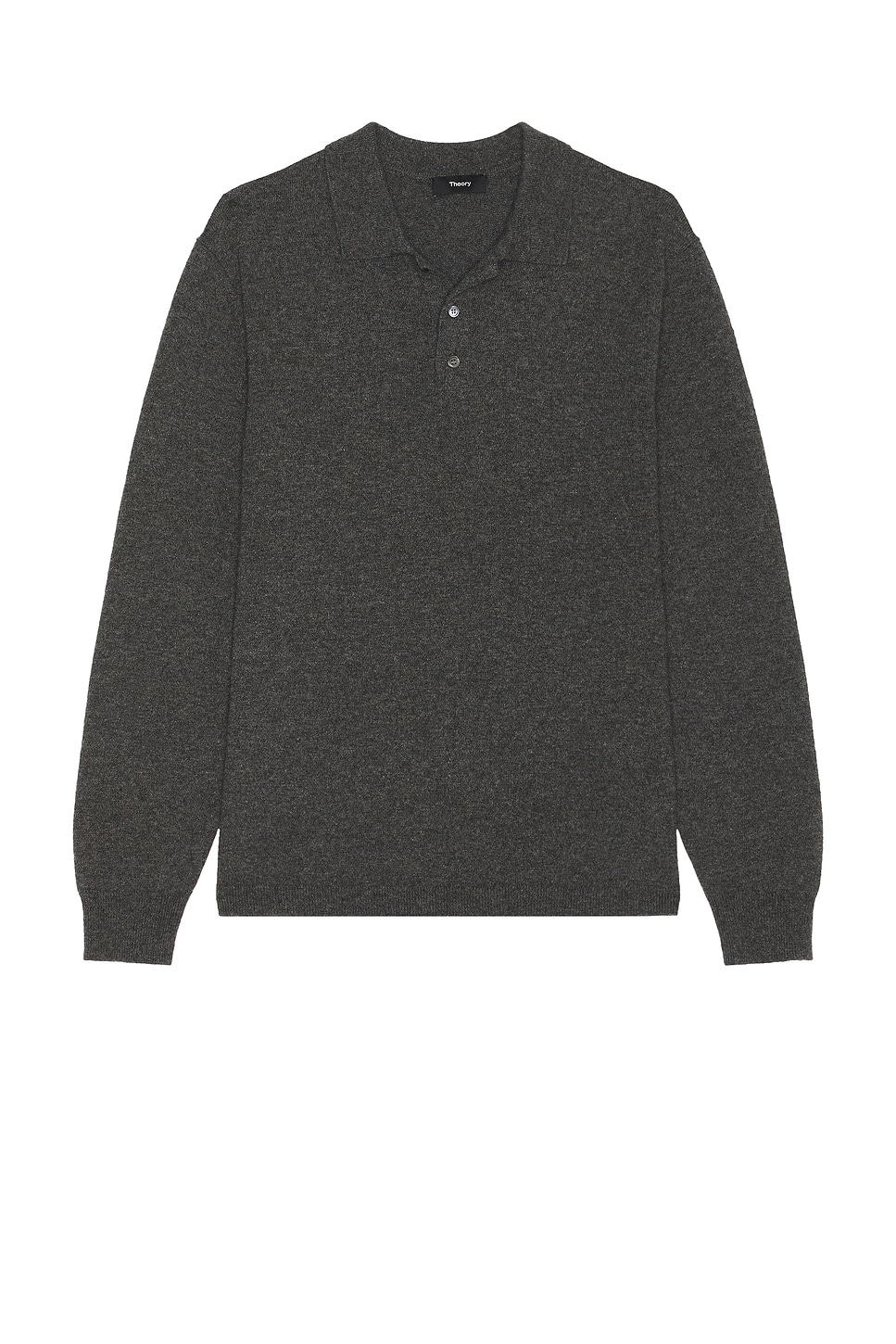 Image 1 of Theory Hilles Cashmere Polo in Grey Heather