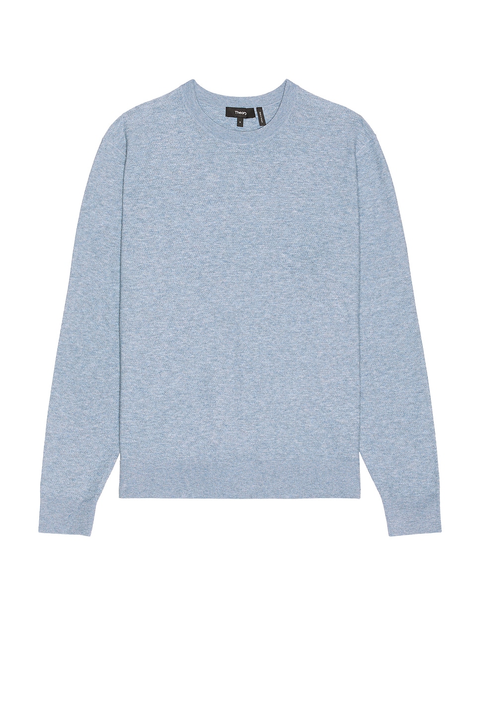 Image 1 of Theory Riland Crewneck Sweater in Light Blue Lake Melange
