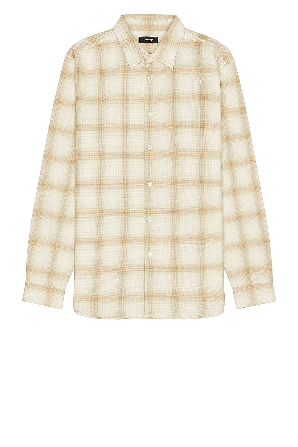 Image 1 of Theory Irving Flannel in Natural Multi
