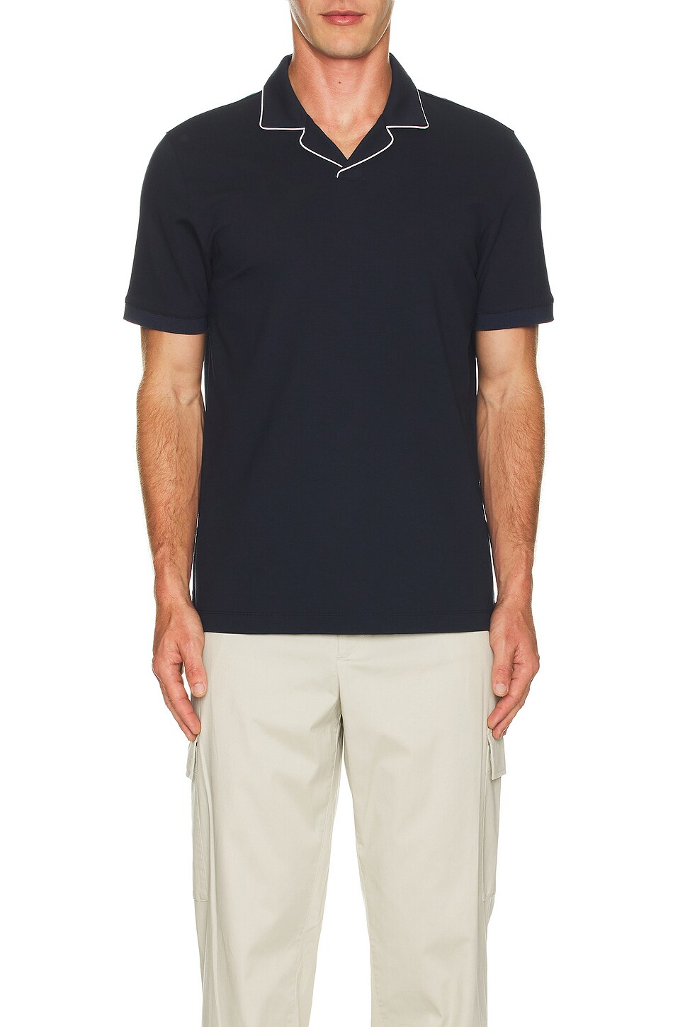 Image 1 of Theory Tailor Short Sleeve Polo in Baltic
