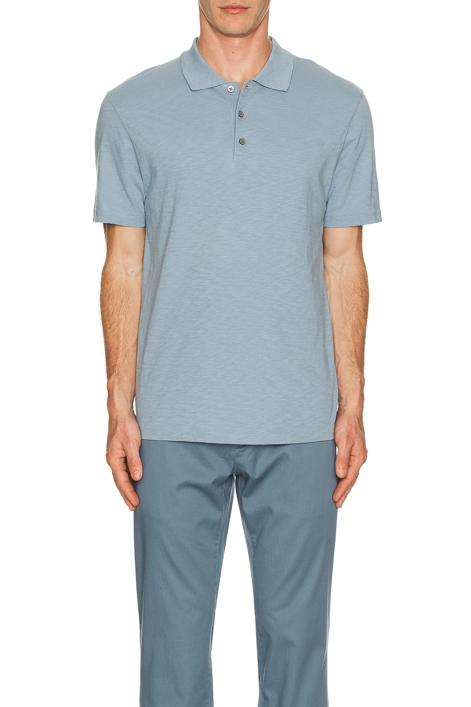 Image 1 of Theory Bron Cotton Polo in Rainstorm