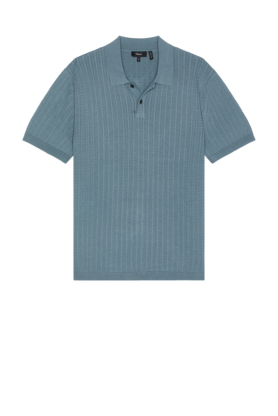 Ribbed Polo in Blue