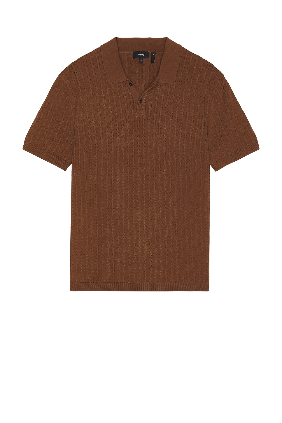 Ribbed Polo in Brown