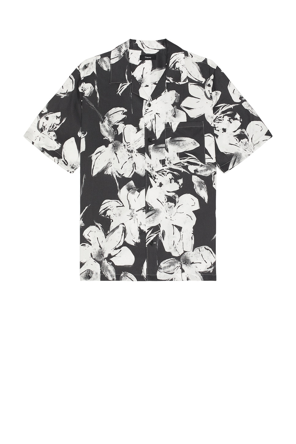 Noll Brush Floral Shirt in Black
