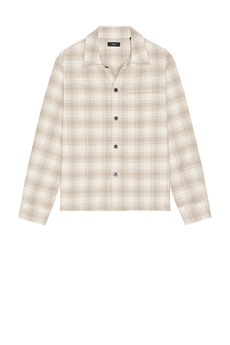 Image 1 of Theory Light Textured Check Shirt in Duffle Multi