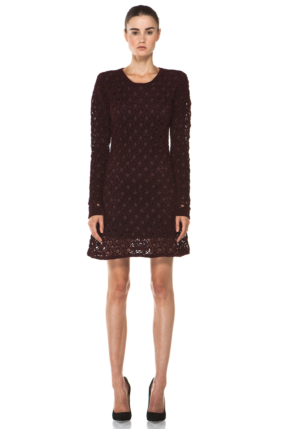 Image 1 of Theyskens' Theory Keify Yupy Sweater Dress in Deep Red