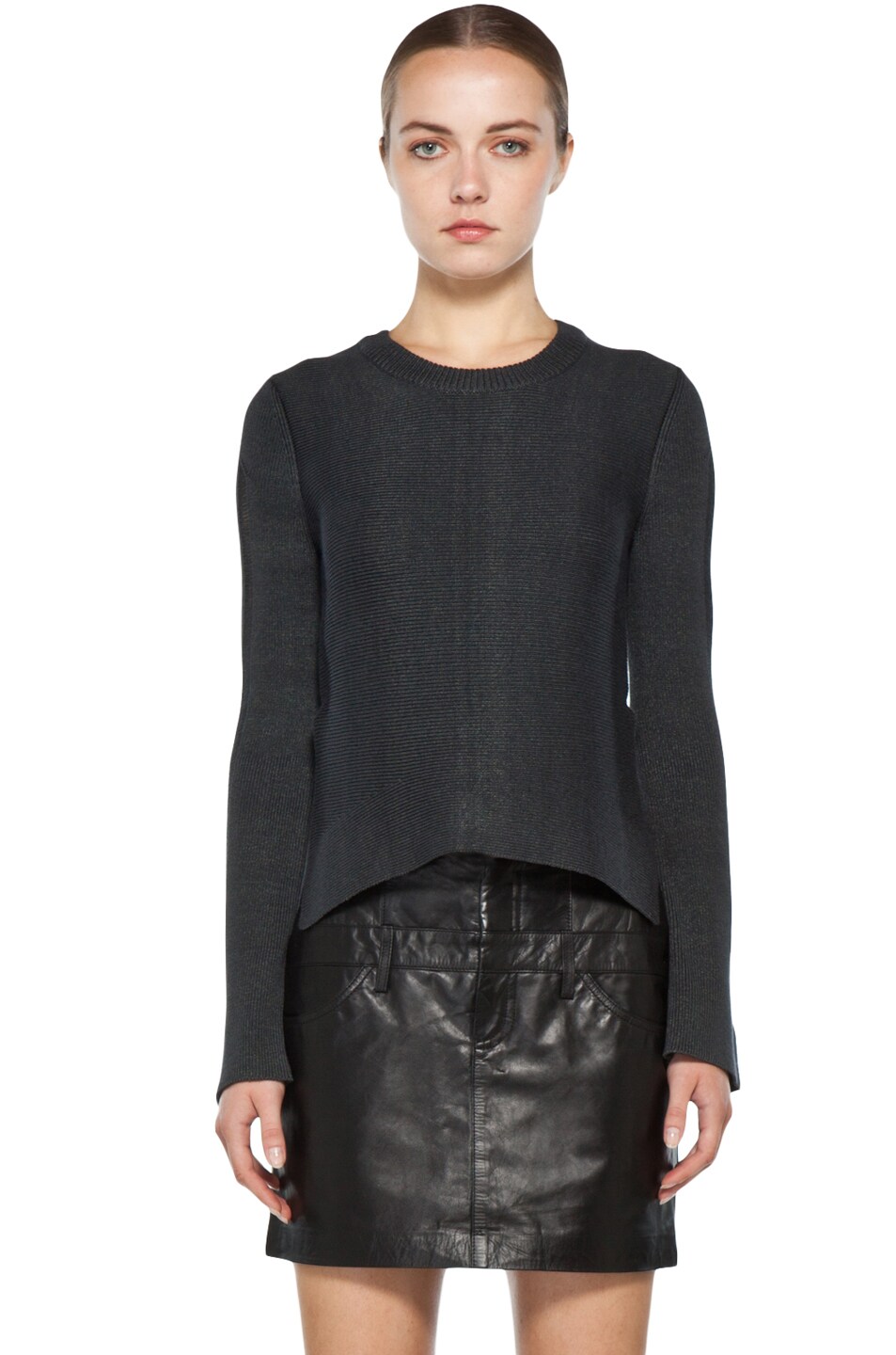 Image 1 of Theyskens' Theory Yorka Korky Top in Silver Steel