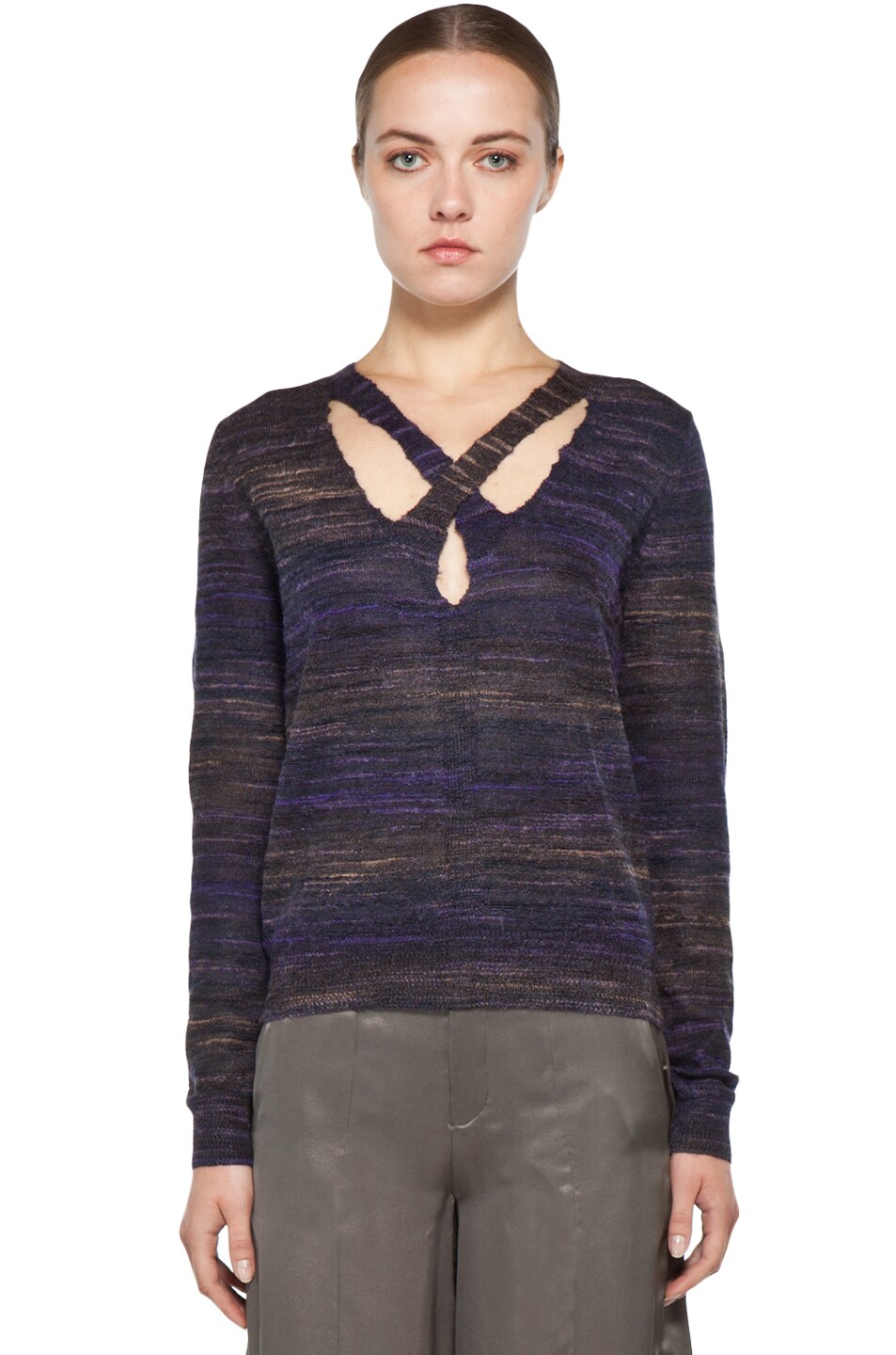 Image 1 of Theyskens' Theory Yenoir Keno Sweater in Purple
