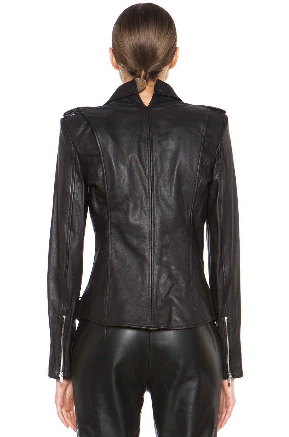 Theyskens' Theory Nomi Jiker Leather Jacket in Black | FWRD