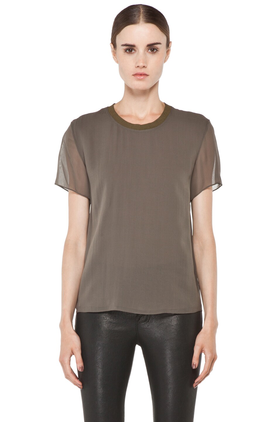 Image 1 of Theyskens' Theory Biche Felta Top in Mouse Grey