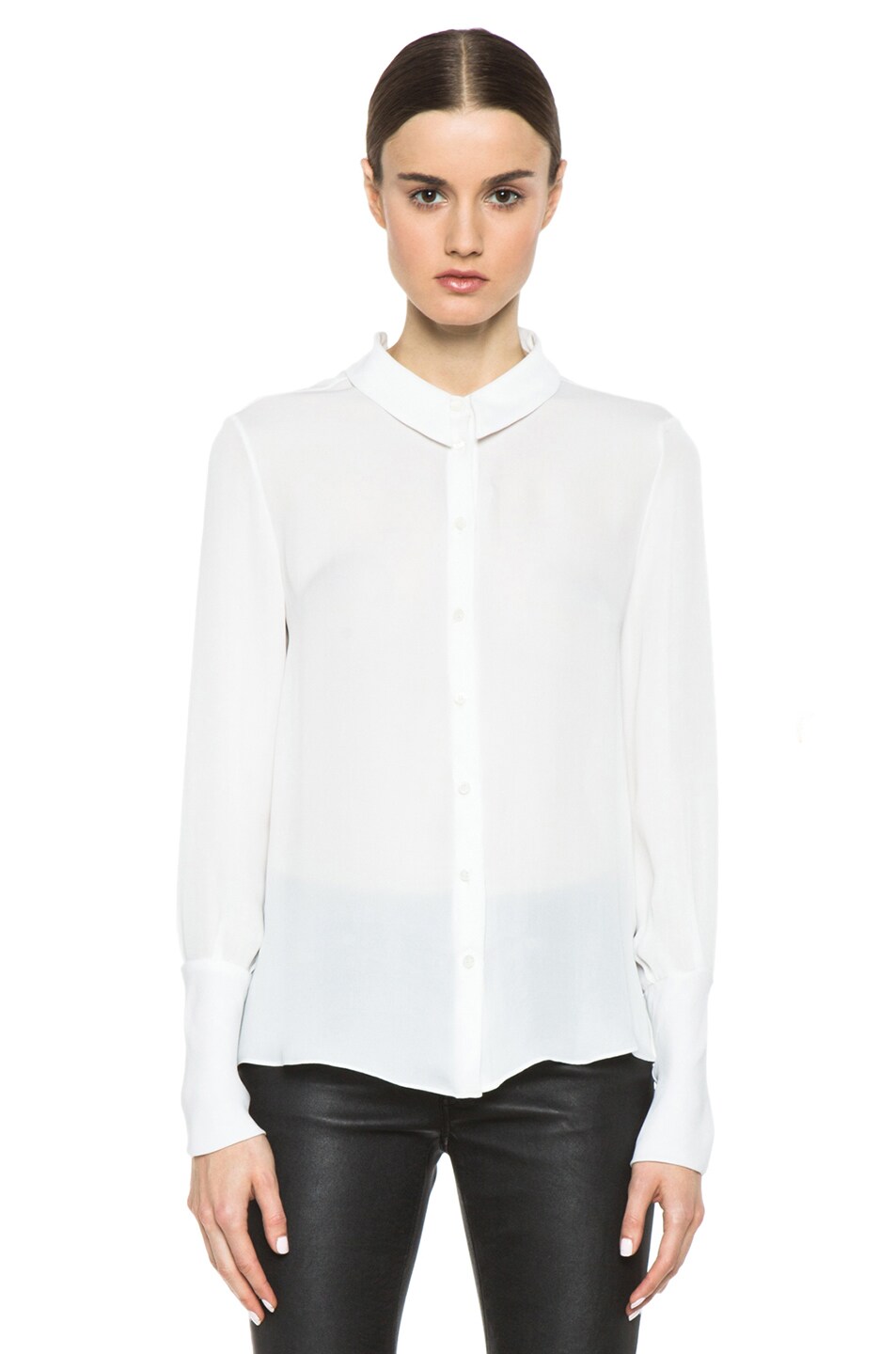 Image 1 of Theyskens' Theory Faloon Bamga Silk Blouse in White