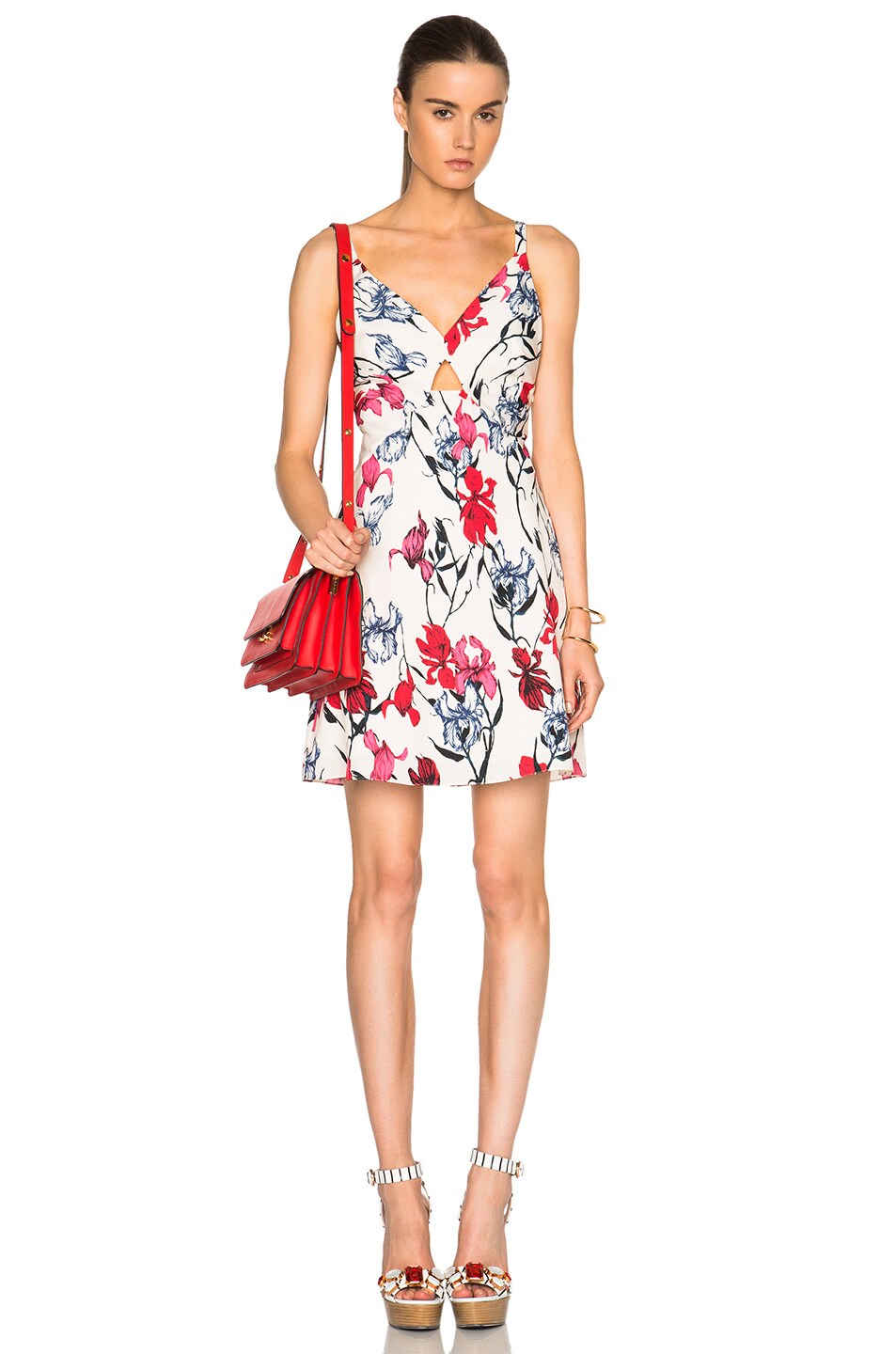 Image 1 of Thakoon Open Front Dress in Pink Multi
