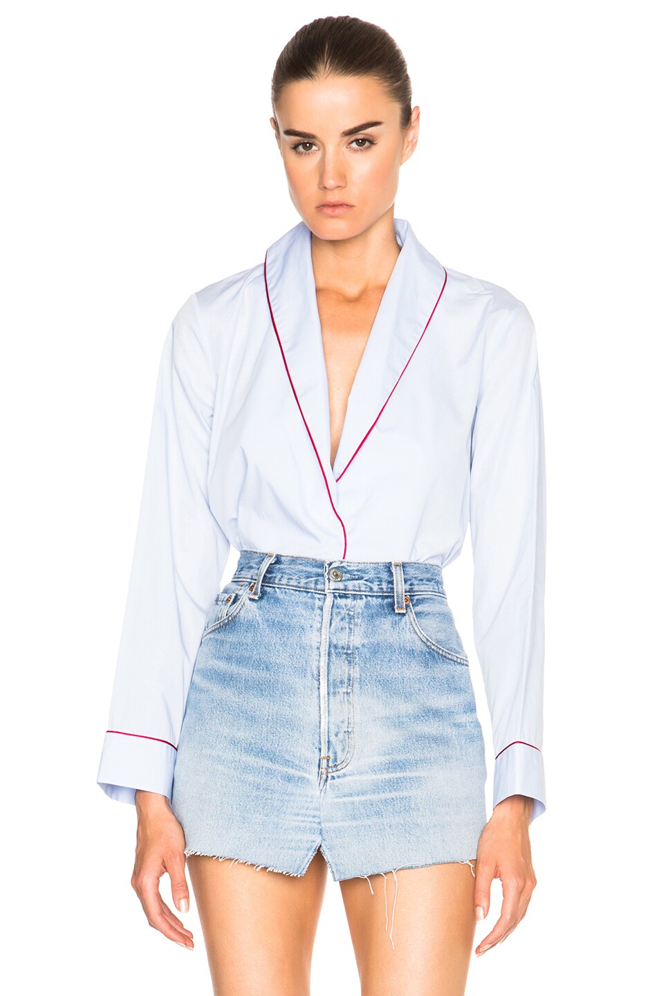 Image 1 of Thakoon Cropped Blazer Top in Blue
