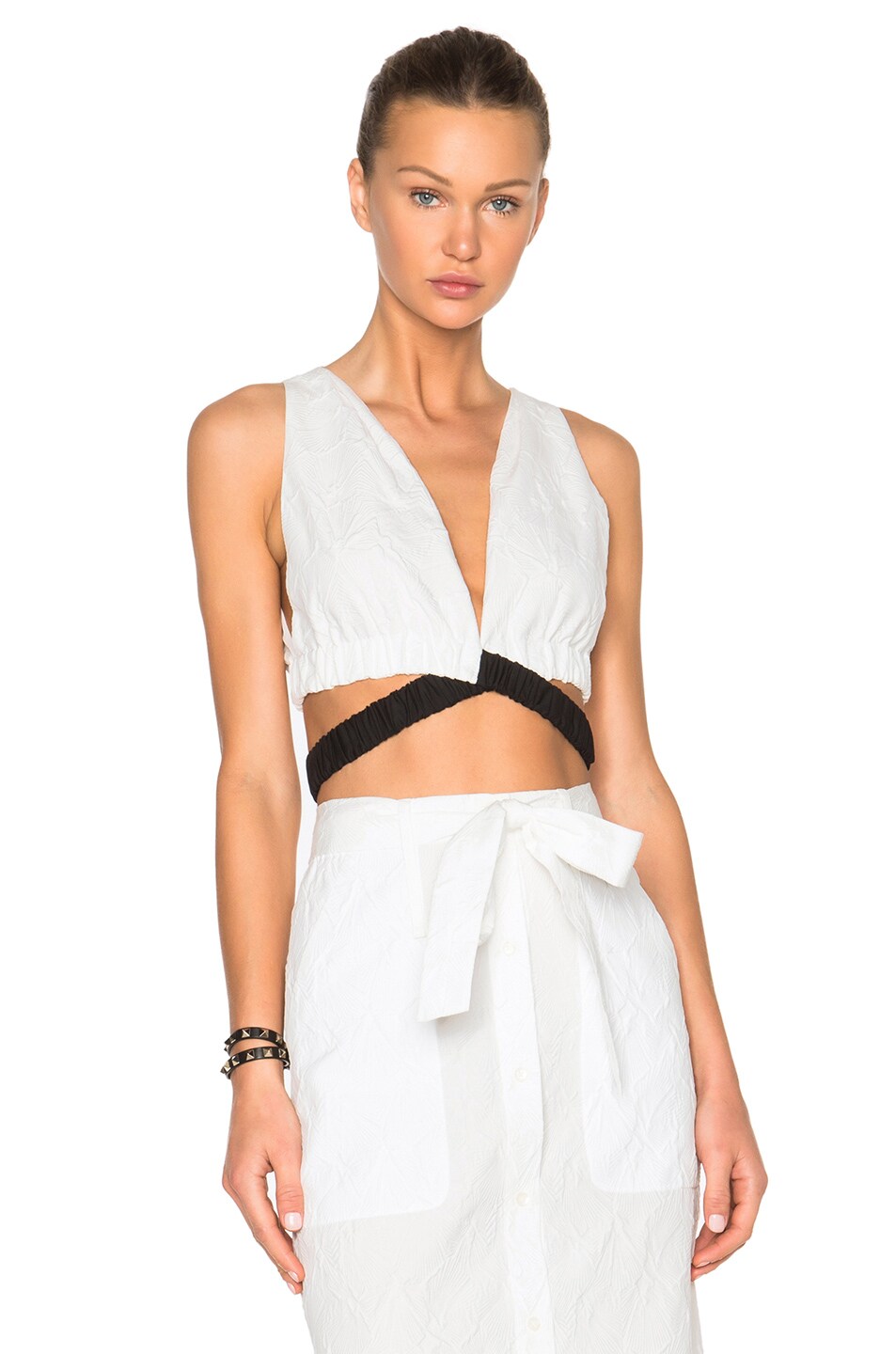 Image 1 of Thakoon Crop Top in White