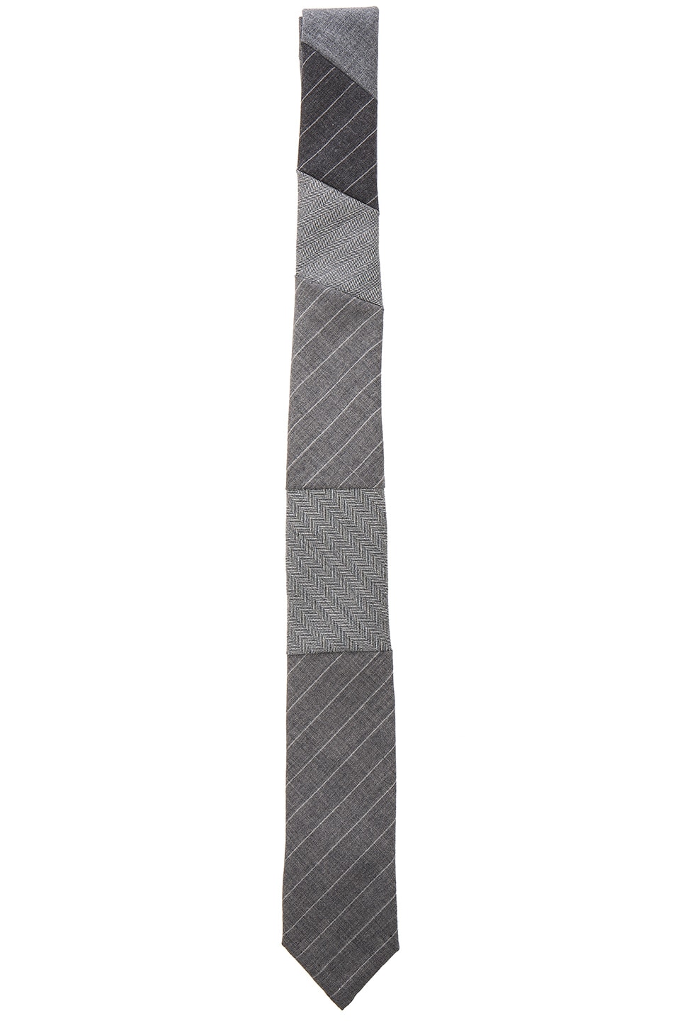 Image 1 of Thom Browne Flower Sack Intarsia Tie in Medium Grey