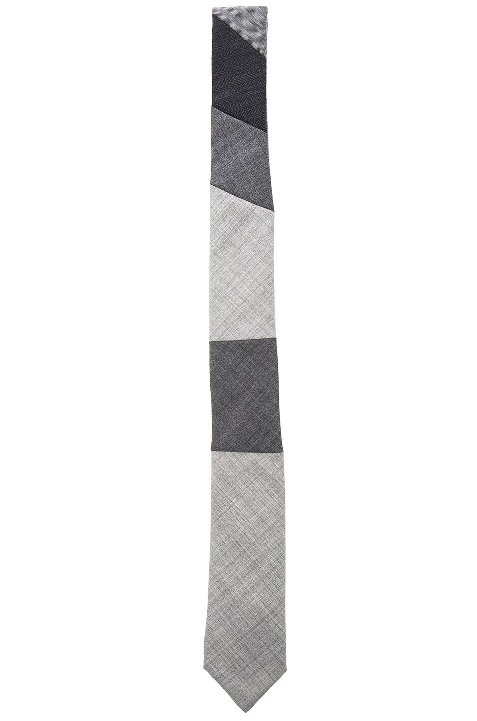 Image 1 of Thom Browne Koi High Intarsia Tie in Medium Grey