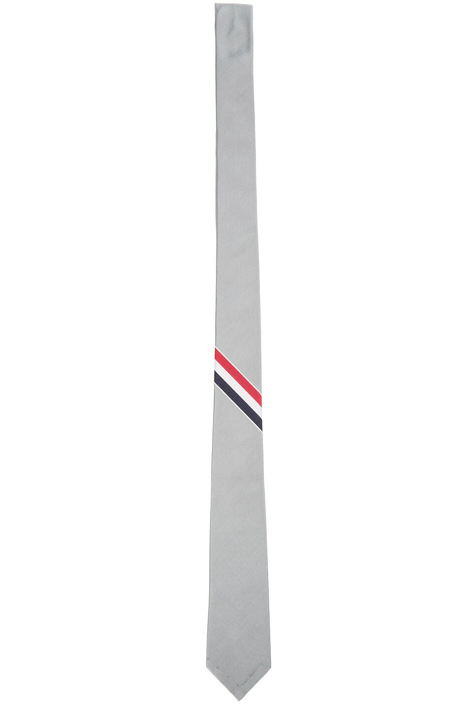 Image 1 of Thom Browne Classic Engineered Stripe Tie in Blue