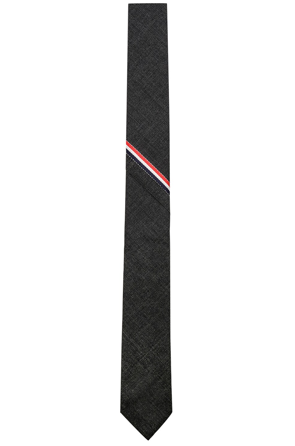 Image 1 of Thom Browne Classic Twill Necktie in Dark Grey