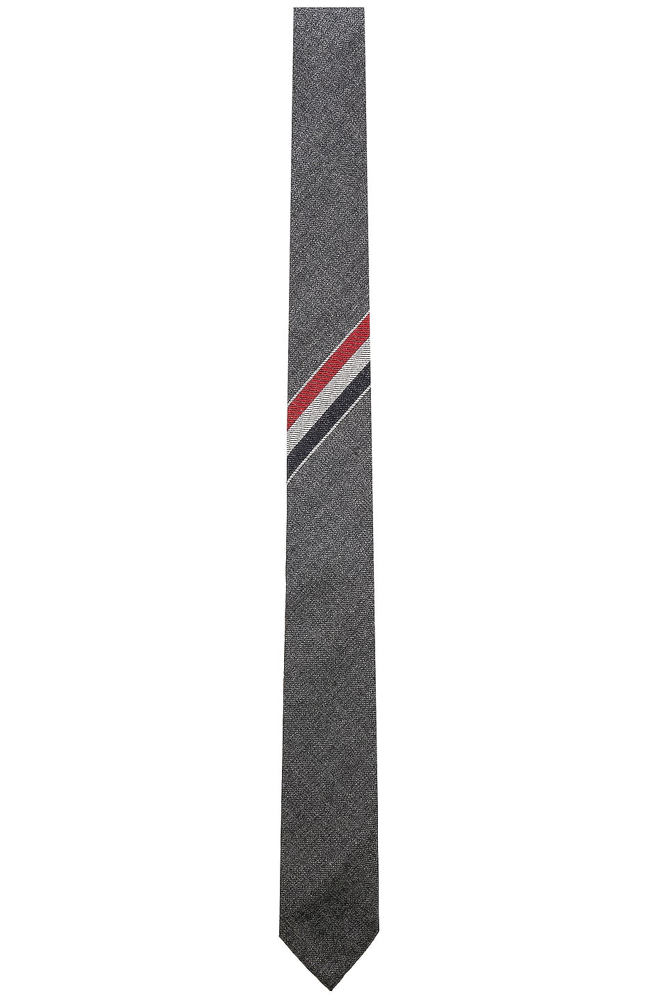 Image 1 of Thom Browne Wool Twill Tie in Dark Grey