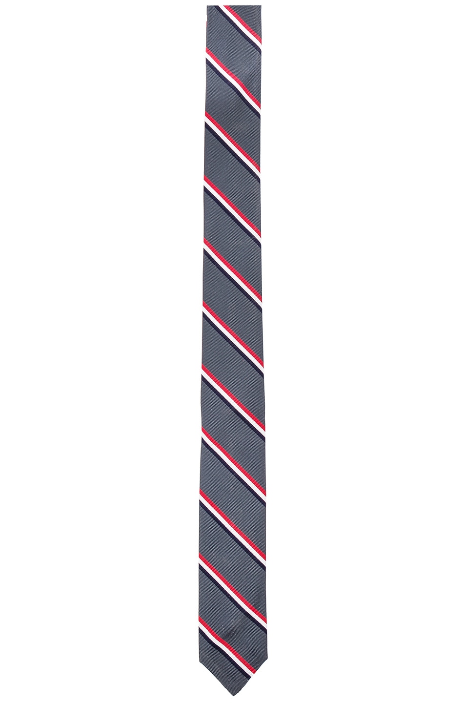 Image 1 of Thom Browne Silk Necktie in Dark Grey