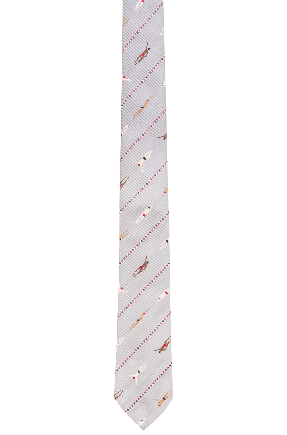 Image 1 of Thom Browne Swimmer Tie in Medium Grey