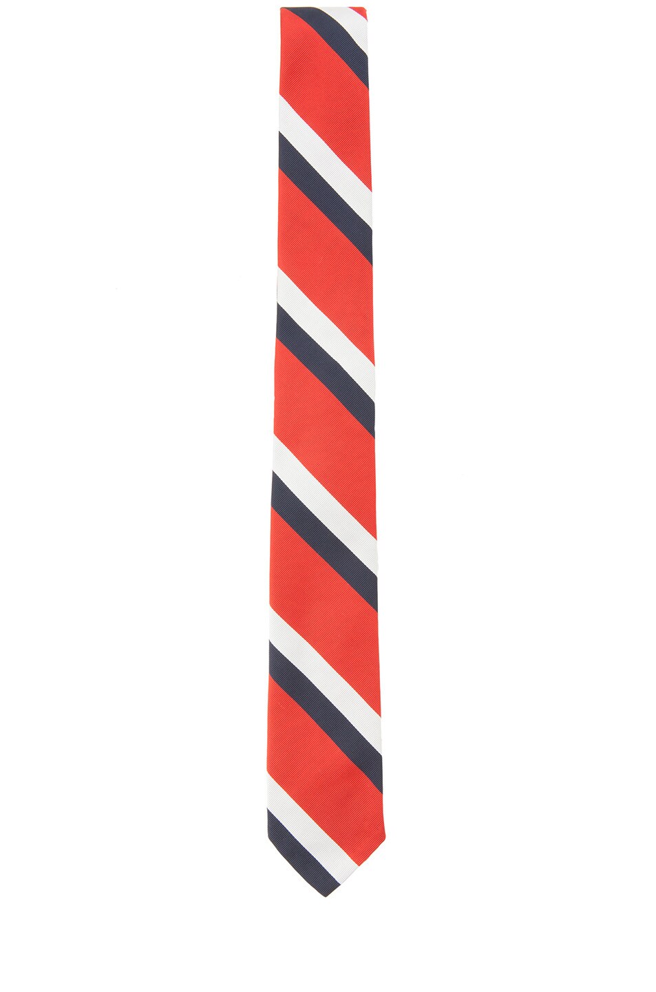 Image 1 of Thom Browne Classic Tie in Red & Navy