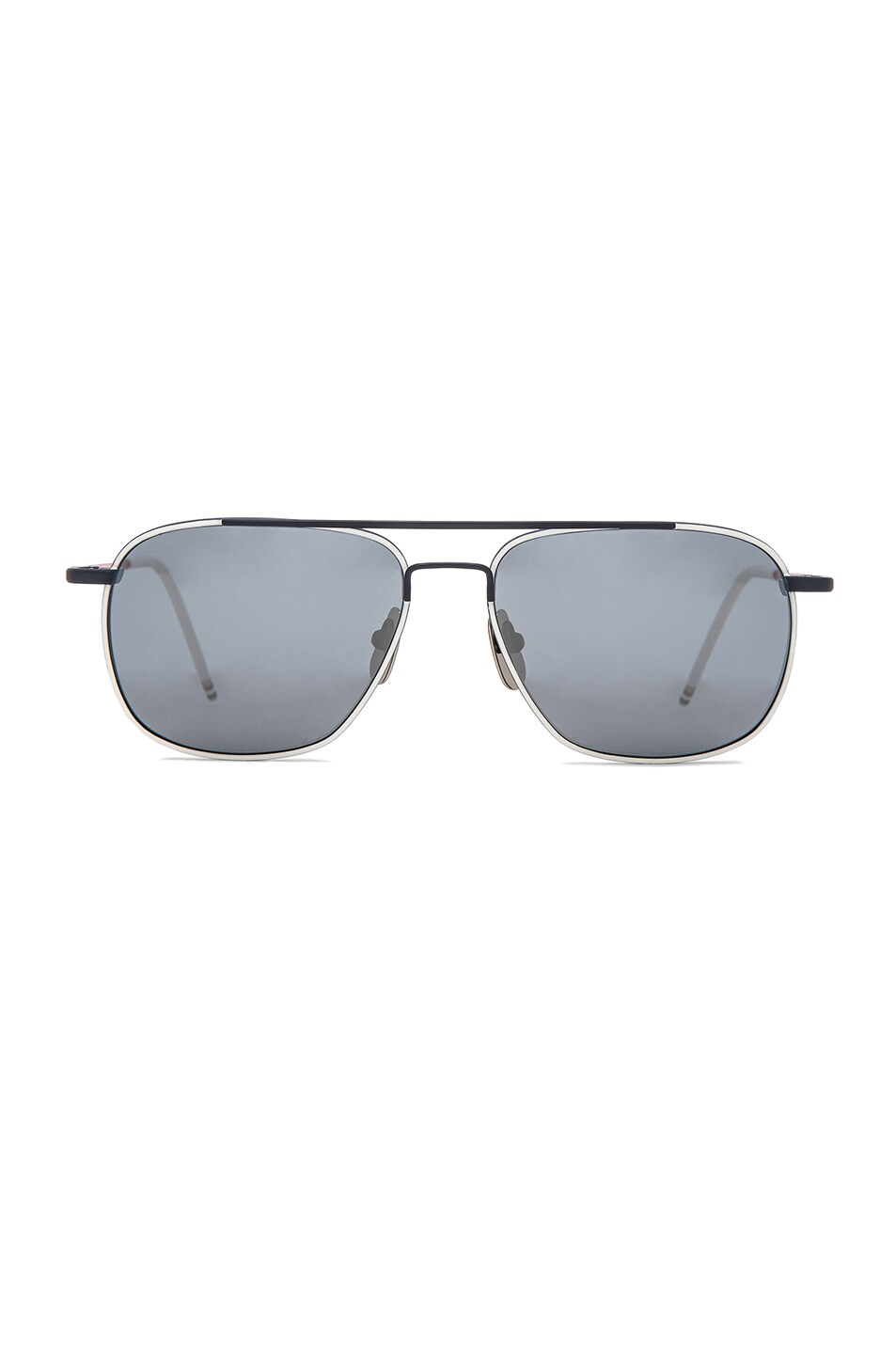 Image 1 of Thom Browne Square Frame Sunglasses in Red, White & Navy