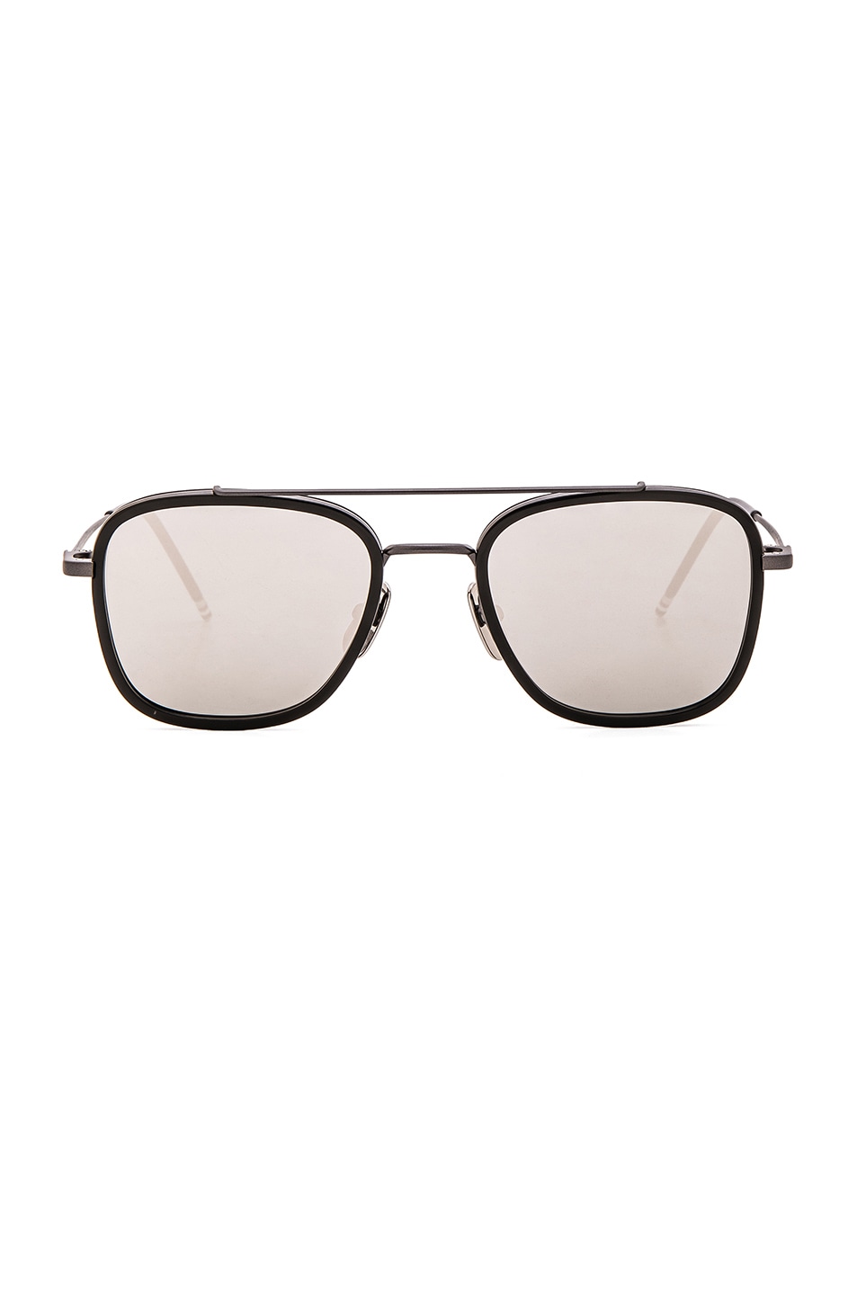 Image 1 of Thom Browne Square Sunglasses in Black & Silver