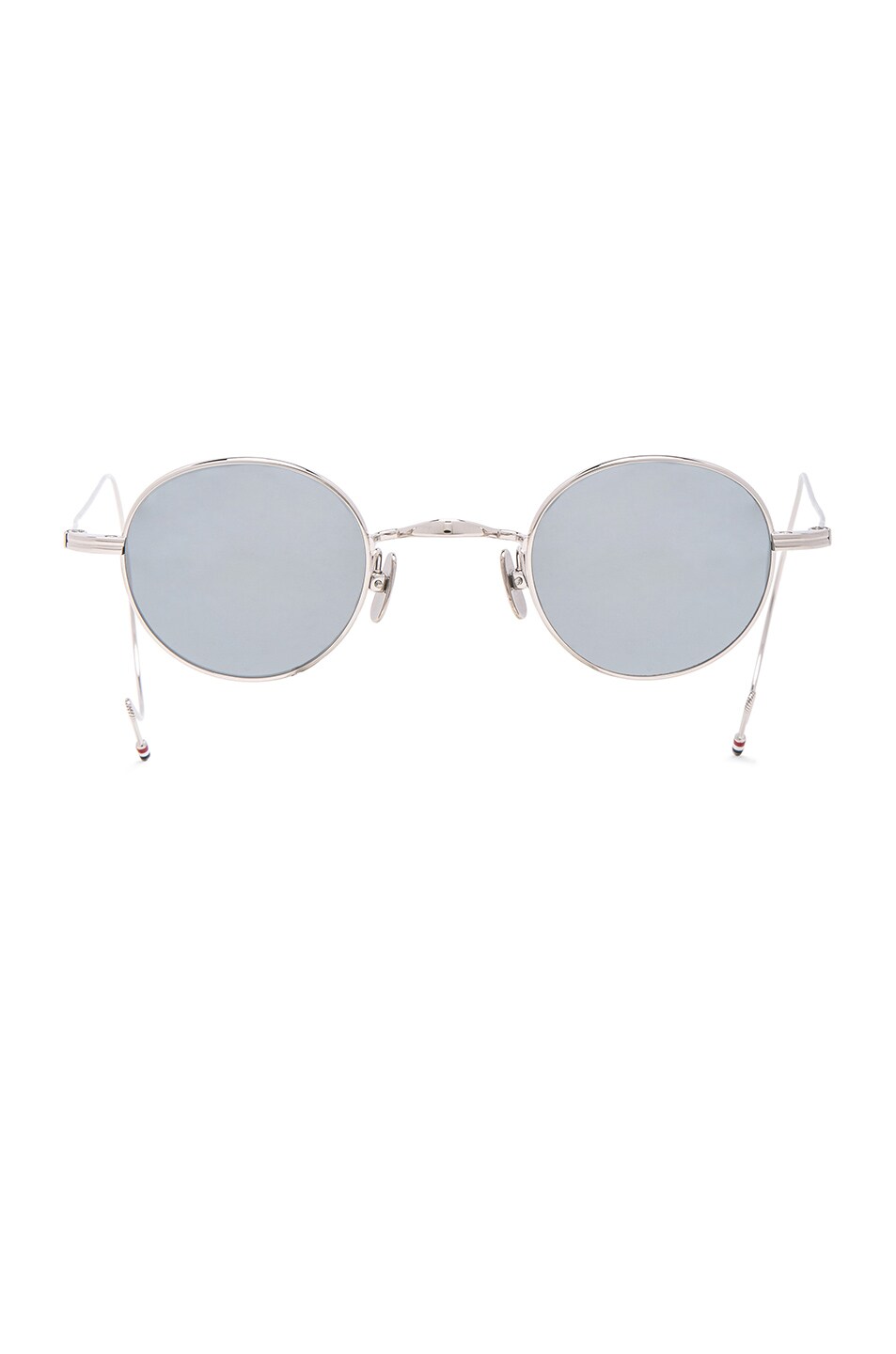 Image 1 of Thom Browne Limited Edition Round Sunglasses in Silver & Dark Grey