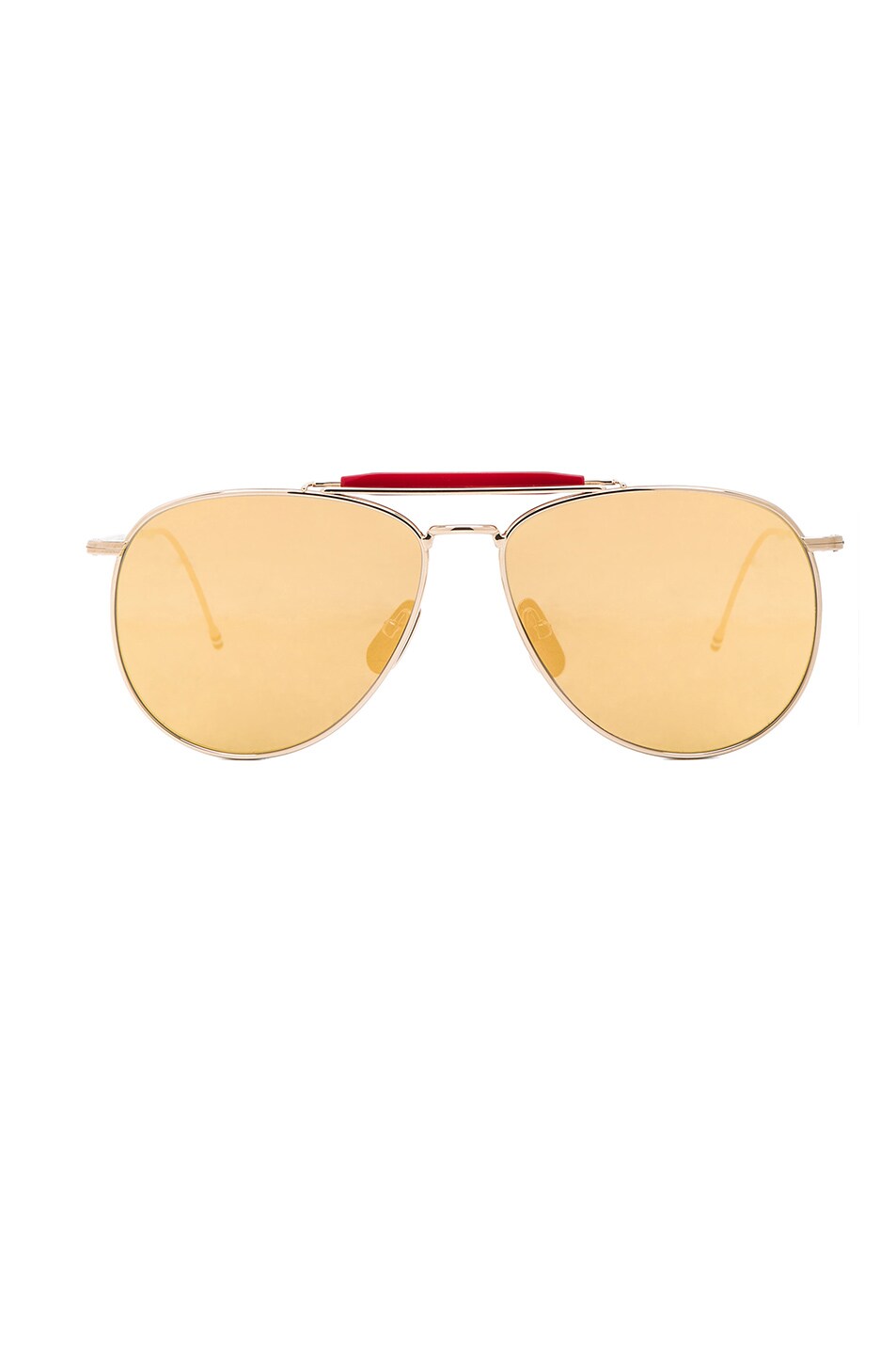 Image 1 of Thom Browne Limited Edition Mirrored Aviator in Gold