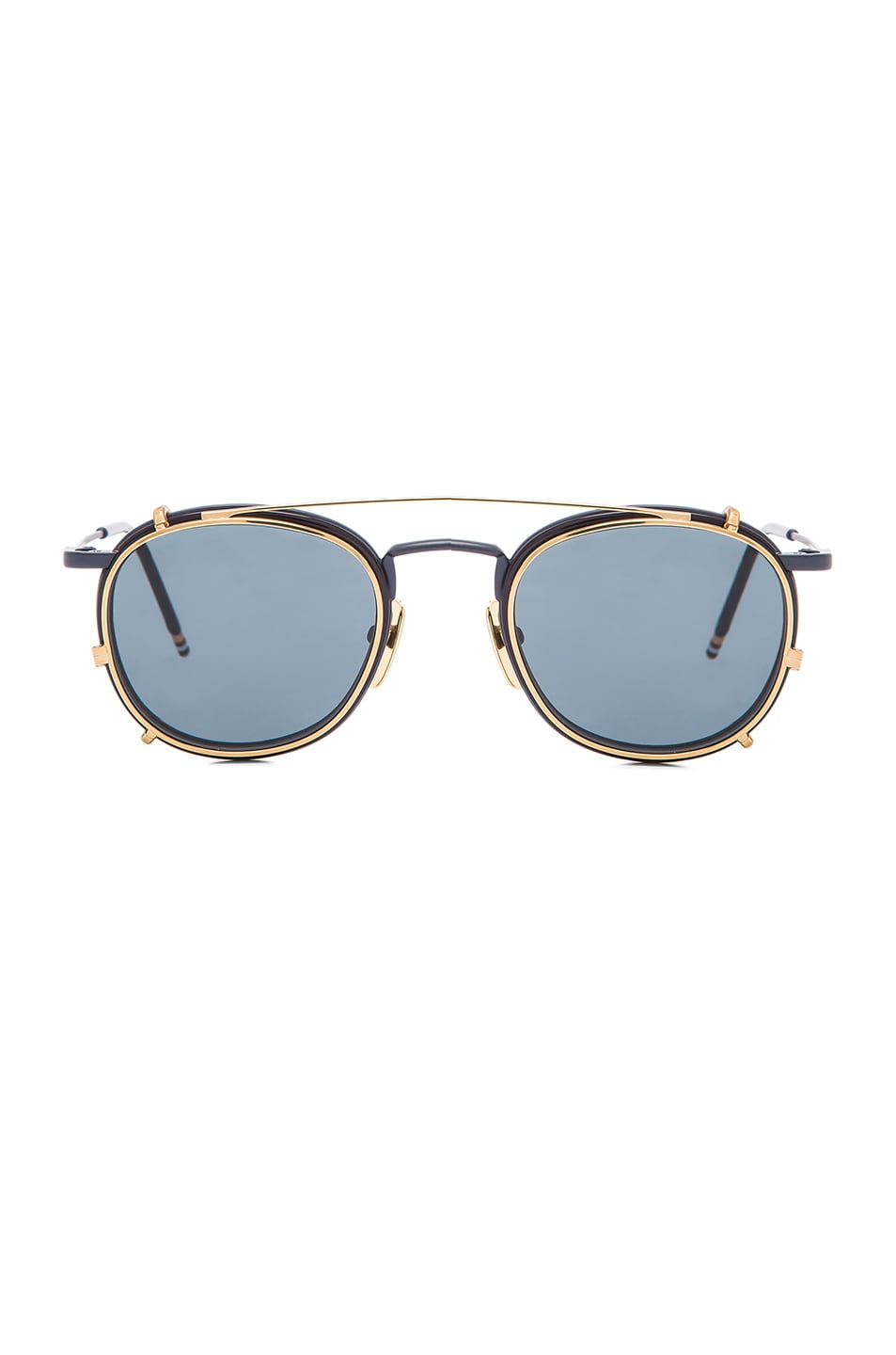 Image 1 of Thom Browne Clip On Sunglasses in Navy