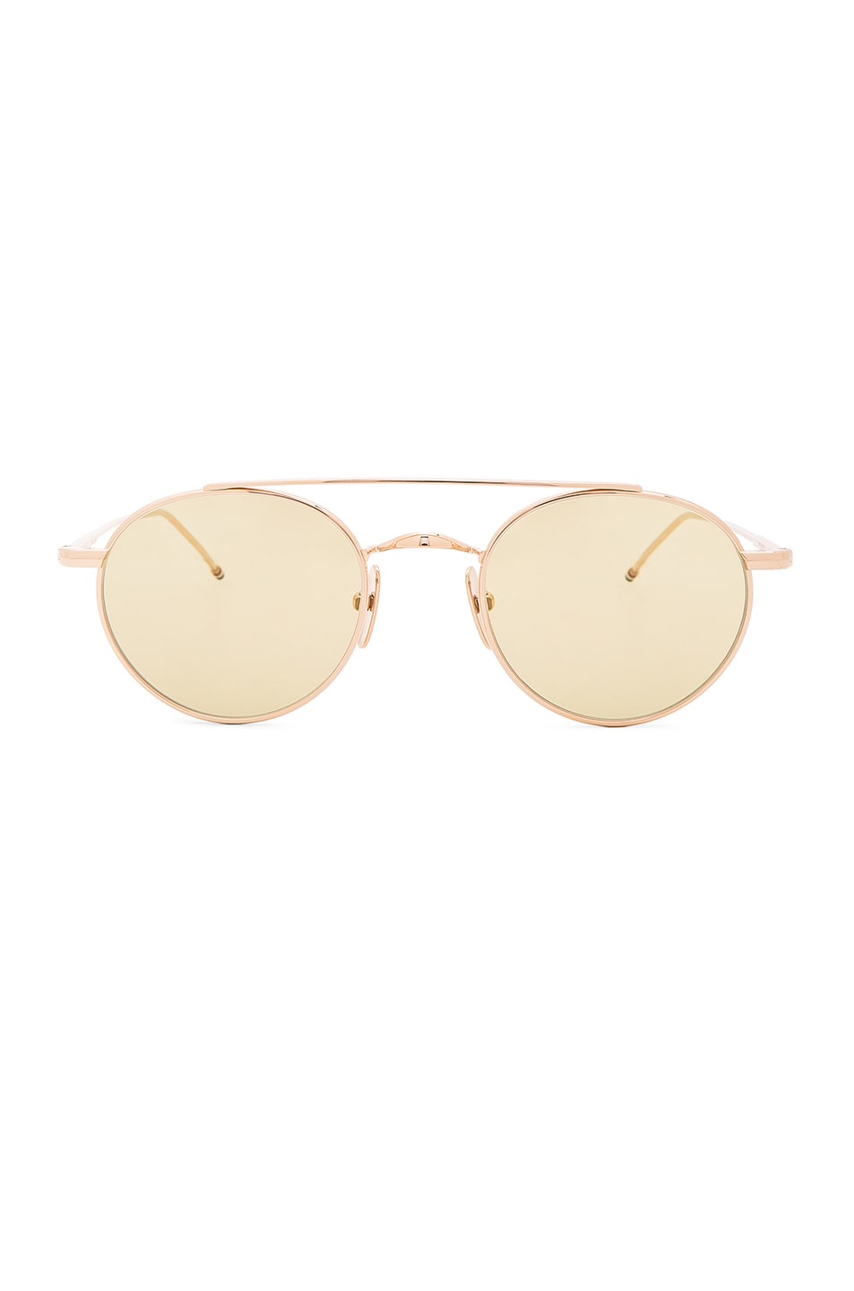 Image 1 of Thom Browne Round Metal Sunglasses in 12K Gold