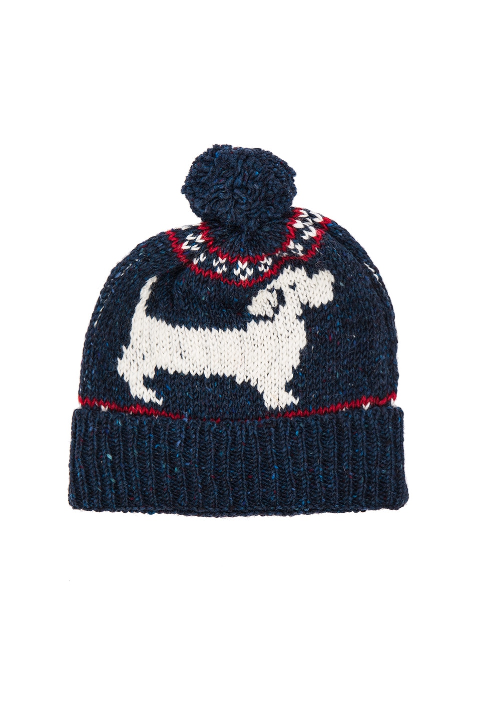 Image 1 of Thom Browne Hector Browne Fair Isle Hat in Red, White & Blue