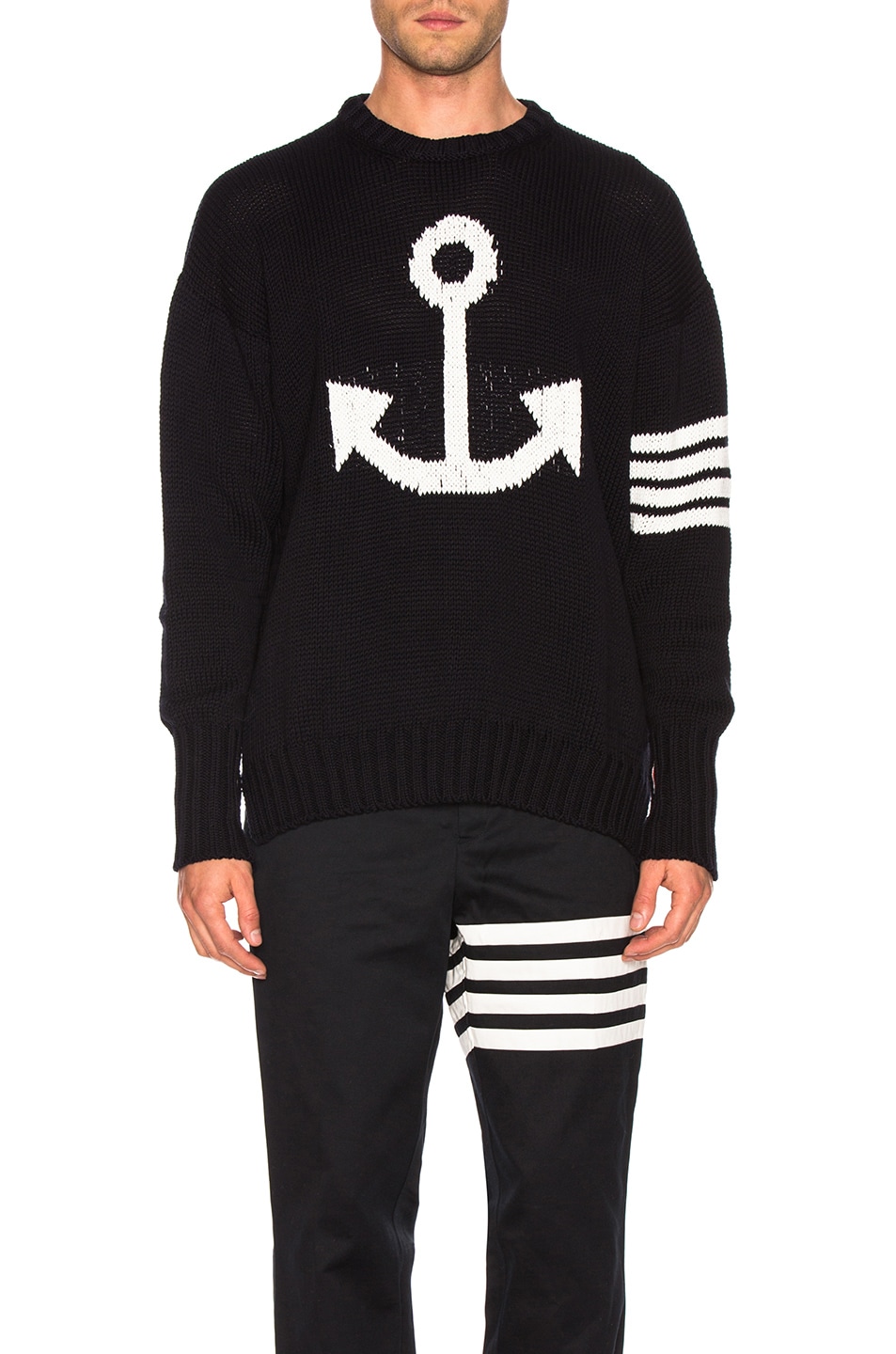 Image 1 of Thom Browne Anchor Icon Pullover in Navy