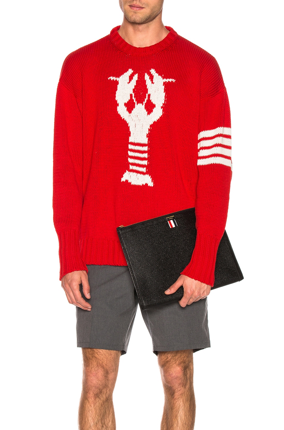 Image 1 of Thom Browne Lobster Icon Pullover in Red