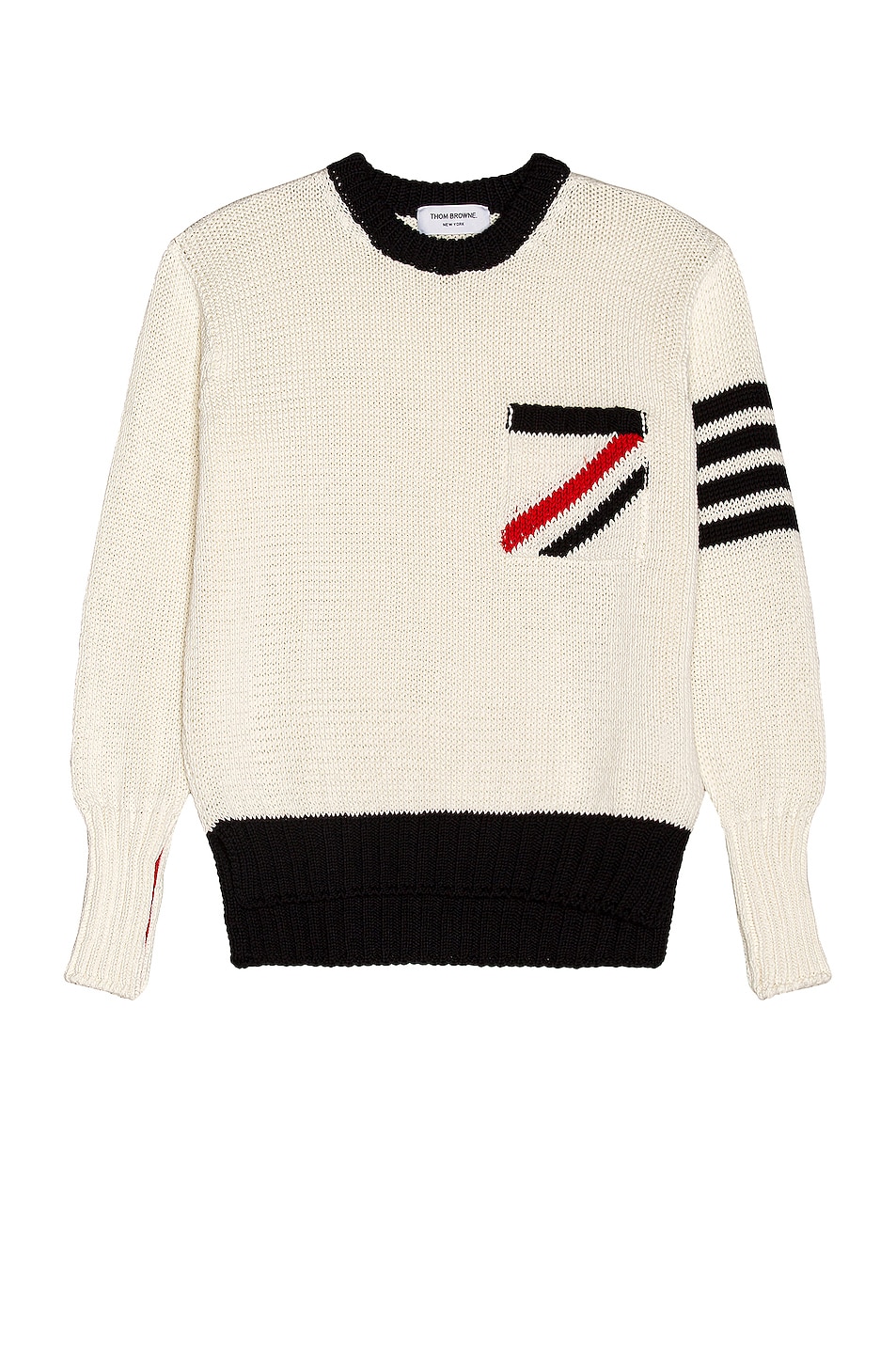 Image 1 of Thom Browne Jersey Stitch Pullover in White