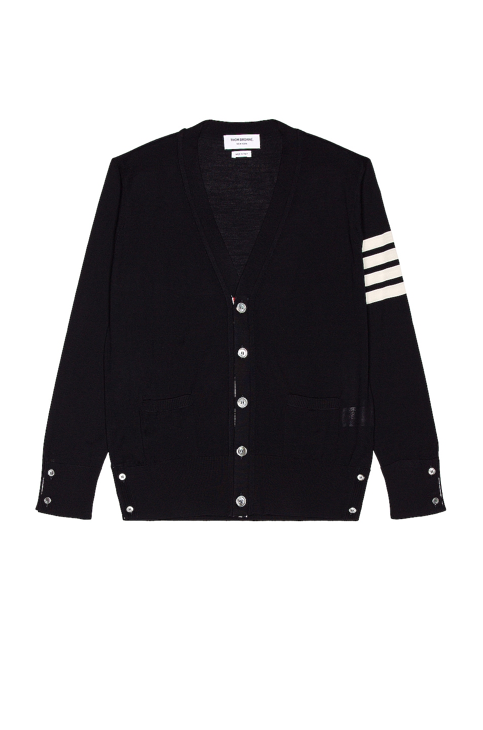 Image 1 of Thom Browne Sustainable Merino Classic Cardigan Sweater in Navy