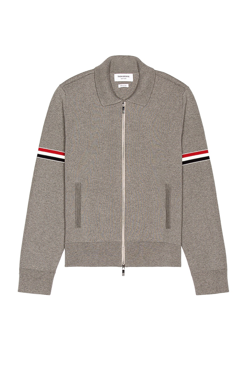 Image 1 of Thom Browne Polo Bomber Jacket in Light Grey