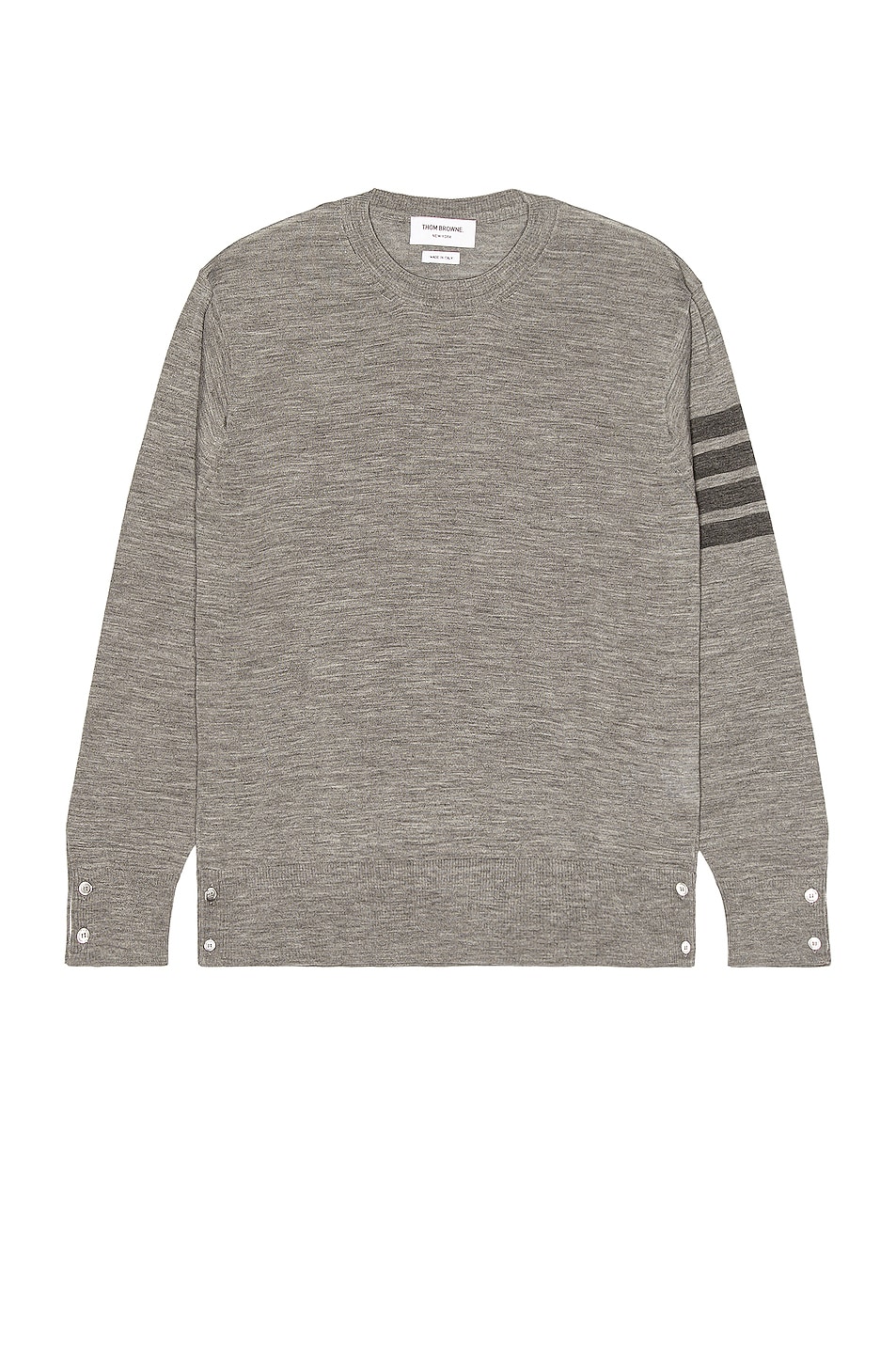 Image 1 of Thom Browne Sustainable Wool Pullover in Light Grey