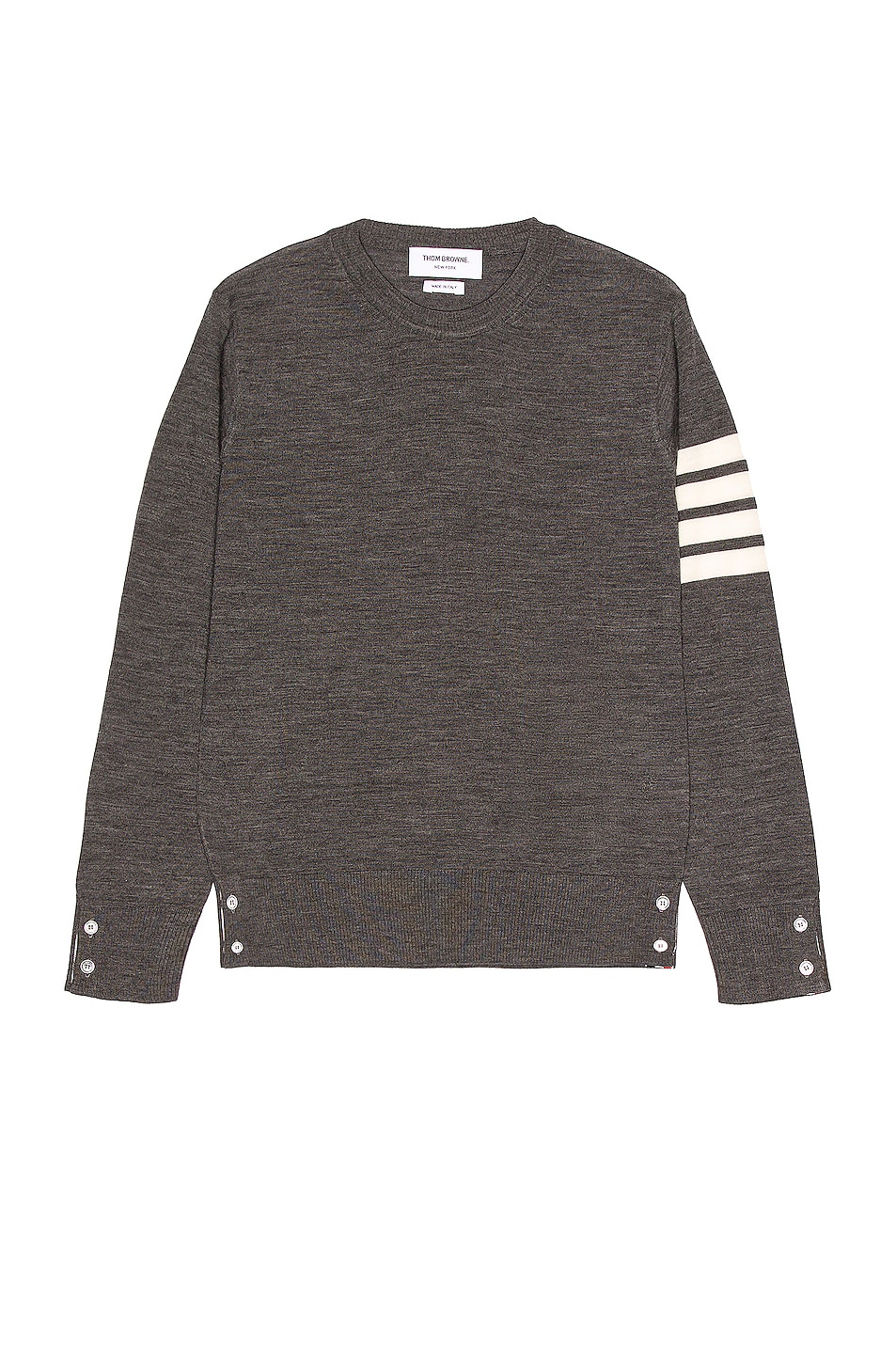 Image 1 of Thom Browne Sustainable Wool Pullover in Med Grey