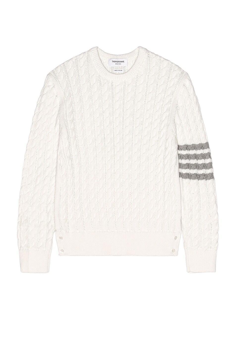 Image 1 of Thom Browne Cabled Pullover in White