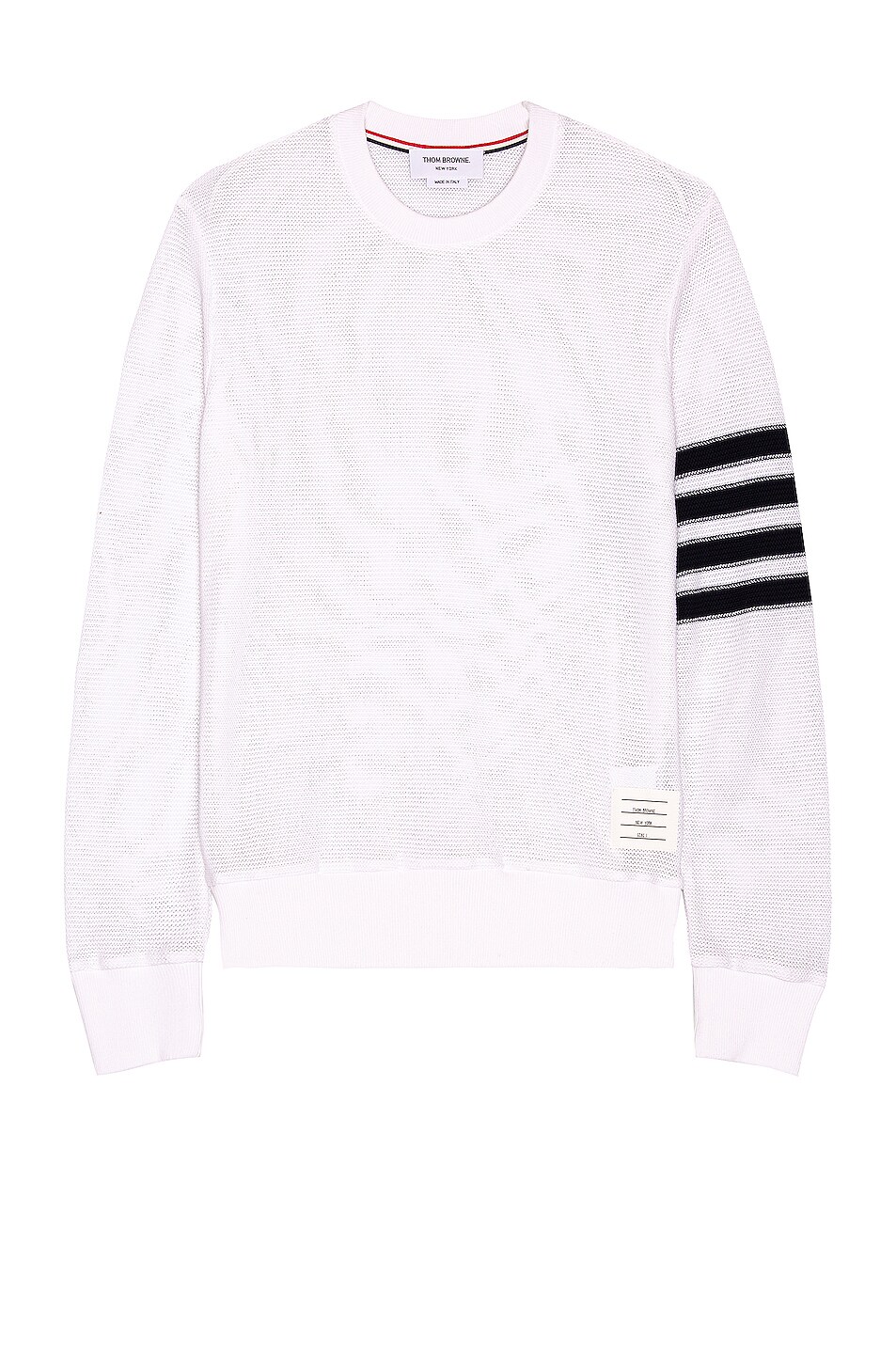 Image 1 of Thom Browne Raschel Stitch Sweatshirt in White