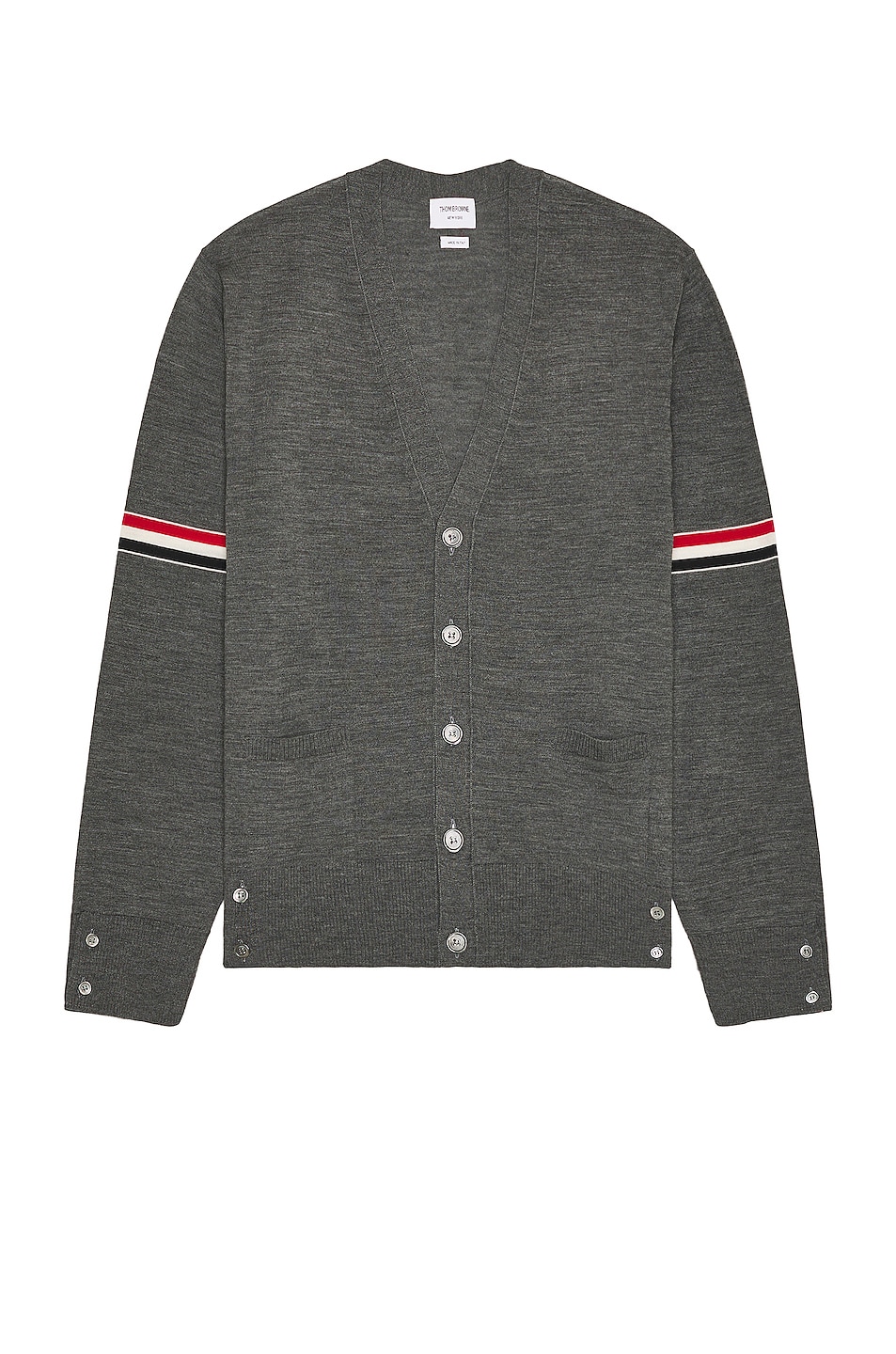 Image 1 of Thom Browne Armbands Cardigan in Med Grey