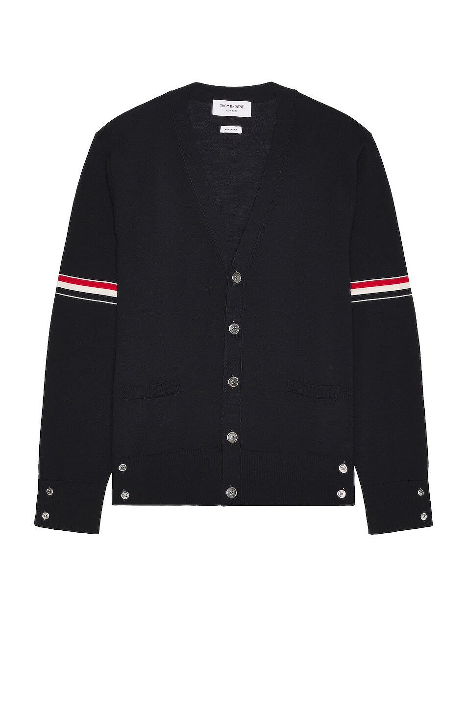 Image 1 of Thom Browne Armbands Cardigan in Navy