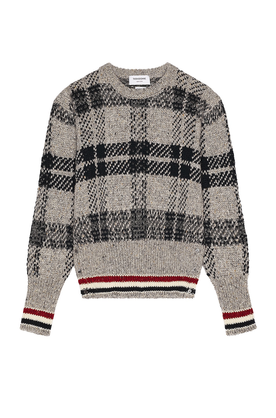 Image 1 of Thom Browne Jacquard Pullover in Grey